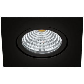   Szabályozható süllyesztett LED spot lámpa, szögletes 6 W, melegfehér, fekete - Saliceto Eglo 98611