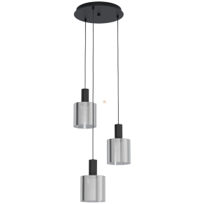   Függesztett lámpa három foglalattal, 41 cm, fekete-füstszínű - Gorosiba Eglo 98754