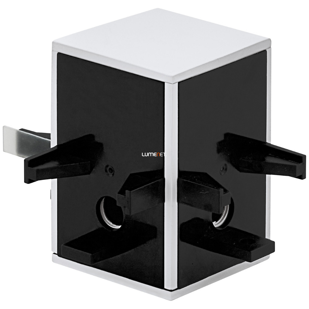Összekötő kockaidom sínes lámparendszerhez, fehér-fekete - Tp Cube Eglo 98802
