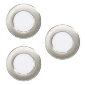   Süllyesztett LED spot lámpa 8,1 W, melegfehér, nikkel, három darabos - Fueva Eglo 99141
