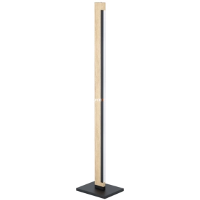   Szabályozható LED állólámpa kapcsolóval állítható fényerővel, 126 cm, fekete-fa-fehér színű - Camacho Eglo 99296, 3000 K, 2400 lm, 22 W