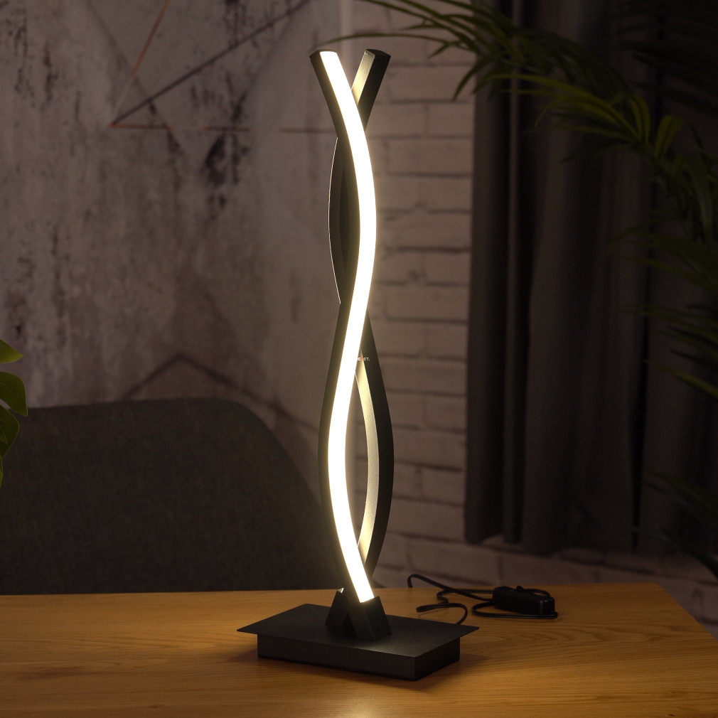 Hullámos asztali LED lámpa 46 cm - Lasana 3 Eglo 99318, 3000 K, 1280 lm, 10 W