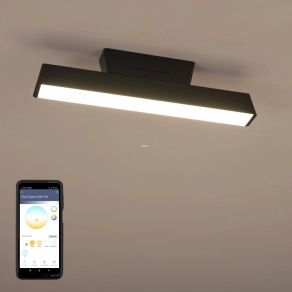   Szabályozható mennyezeti LED lámpa 16 W, hideg-melegfehér, fekete-fehér színű - Simolaris RGBW Eglo 99601