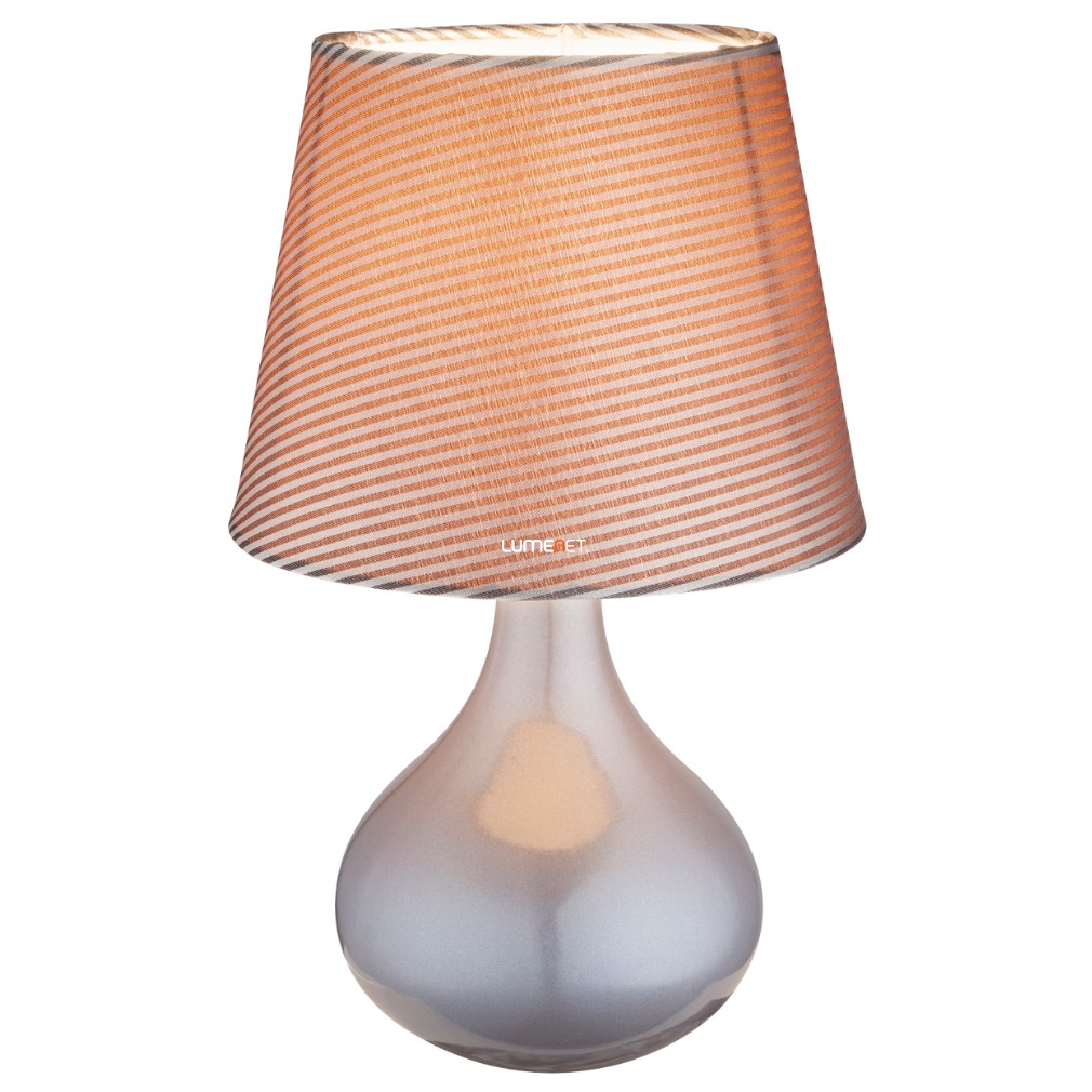 Szürke éjjeli lámpa, 27 cm - Freedom Globo 21651, 1xE14 foglalattal