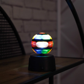   LED dekor gömb 12 cm - Disco Globo 28017, 3xAA elemmel (nem tartozék), 0.06 W