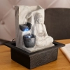 Asztali szökőkút Buddha szoborral, LED világítással 25 cm - Albert Globo 93019, 0,13 W
