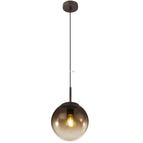   Függesztett lámpa, 20 cm, barna-borostyán - Varus Globo 15865