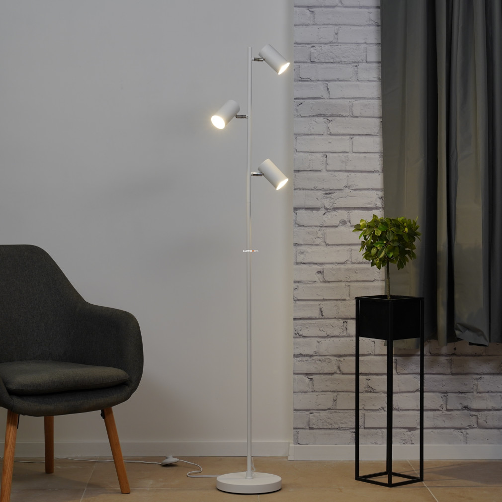Állólámpa, fehér, 154 cm - Robby Globo 57910SW, 3xGU10 foglalattal