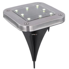   Kültéri földbe szúrható LED napelemes lámpa, fekete, 2db/csomag - Solar Globo 33414Q-2