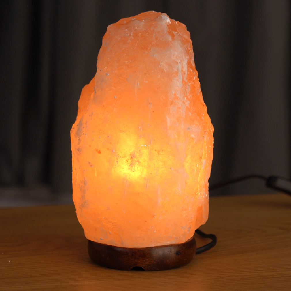 Asztali sólámpa talapzattal, billenőkapcsolós, 19 cm - Stone Globo 28300B, 1xE14 foglalattal