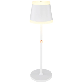   Tölthető asztali LED lámpa, fehér 38 cm - Ridley Globo 58433W, fokozatmentes dimmelés, érintőkapcsolós, USB kábellel, 2 méretes kábellel, 3000 K, 220 lm, 4,6 W, 3,7 V