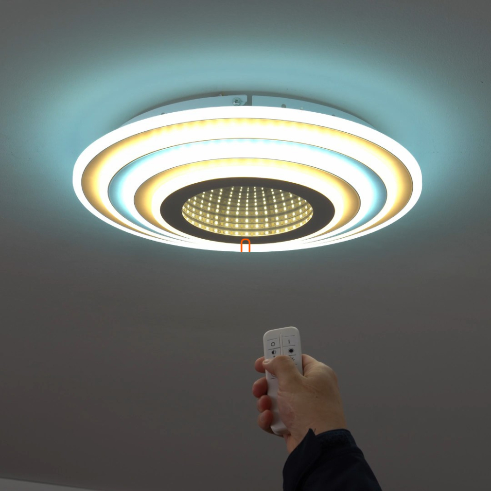 Okos mennyezeti LED lámpa távirányítóval, 3D hatású - Jocelyn Globo 48544-40SH
