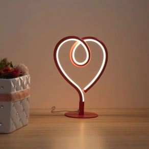   Piros asztali LED lámpa, szalag hatású, 23 cm - Amore Globo 28054R - 3000 K, 250 lm, 6 W, 1.5 méteres kábel
