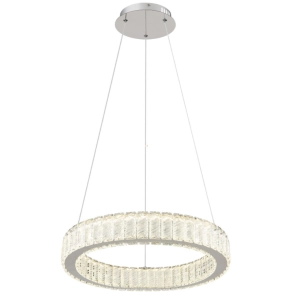   Távirányítós függesztett LED lámpa kristály berakással, 50 cm, hidegfehér-melegfehér - Mucky Globo 67162-50