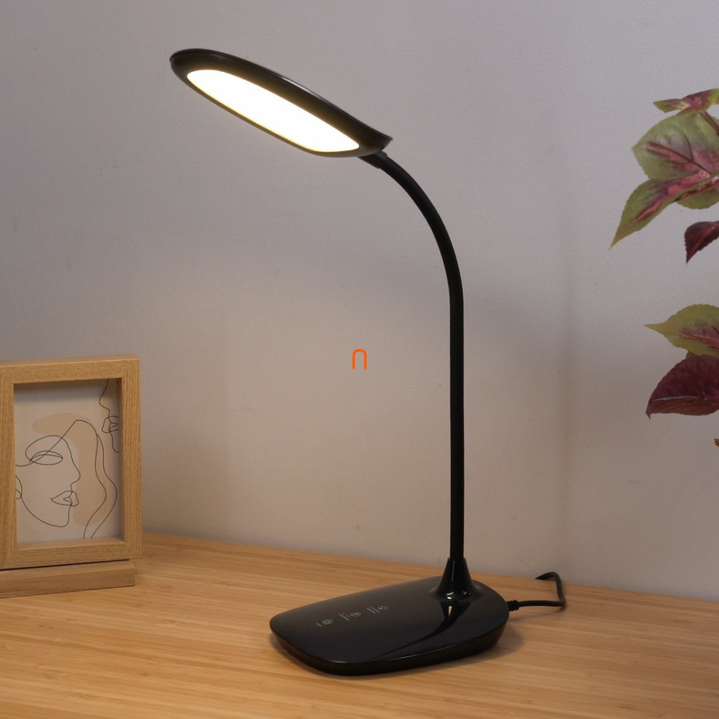 Szabályozható asztali LED lámpa, 40 cm - Botal Globo 58455B, memória, éjjeli fény, dimmelhető, 1.3 méretes kábellel, 4000-3000-6500 K, 520 lm, 9 W, 230 V