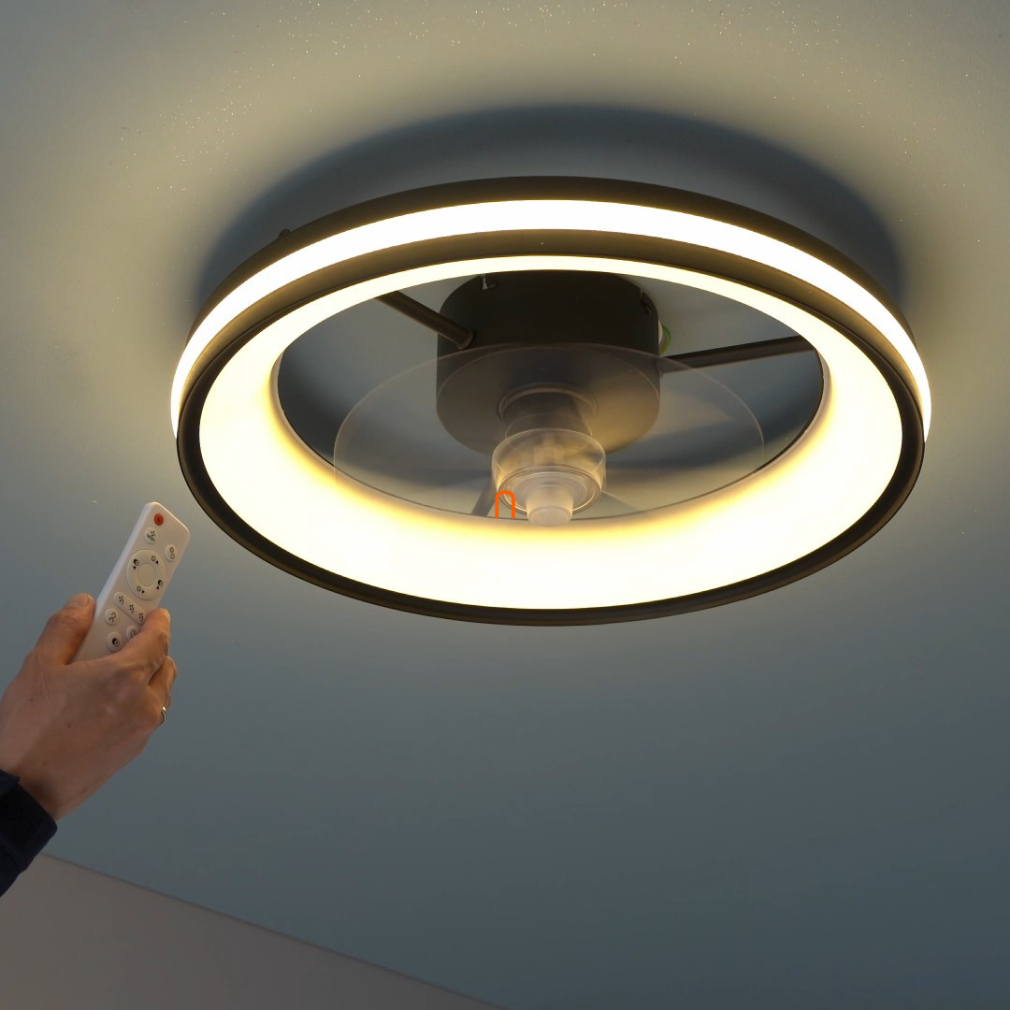 Távirányítóval szabályozható ventilátoros mennyezeti LED lámpa 30W - Gatian Globo 03651