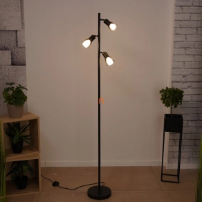   Állólámpa, 161 cm - Satella Globo 54312-3S, talpkapcsoló, üveg, 3xE14 foglalattal, 230 V
