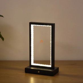   Szabályozható asztali LED lámpa kristály berakással 23 cm - Samega Globo 24008S, akkumulátoros, tölthető, hordozható, dimmelhető, érintőkapcsolós, 1.2 méretes kábellel, 2700-6500-4000 K, 120 lm, 40 W, 230 V