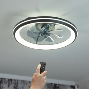  Bontott csomagolású Szabályozható ventilátoros mennyezeti LED lámpa távirányítóval - Celeste Globo 03643