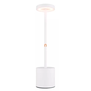   Szabályozható asztali LED lámpa fehérl színben, 34 cm - Polina Globo 21019W, akkumulátoros, tölthető, hordozható, dimmelhető, 0.8 méretes kábellel, 2000-7000-3500 K, 138 lm, 40 W, 230 V