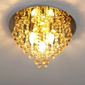   Glamour kristály csillár borostyán színben, 38 cm - London Globo 63040345X