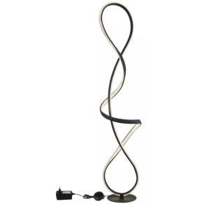   Design LED állólámpa, szalag hatású, 132 cm, fekete - Swirl Globo 67341SS