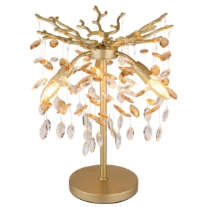   Design asztali LED lámpa kristály díszekkel, 50 cm - Queena Globo 64138TG