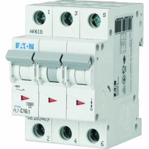   Eaton kismegszakító, 10kA, három pólusú, pl7-c63/3-263415