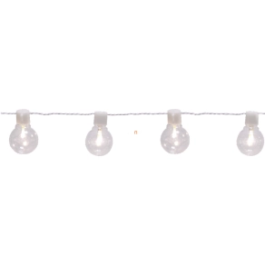  Kültéri LED fényfüzér, 16 LED, 4,5 méteres, fehér-átlátszó - Partaj Eglo 900238