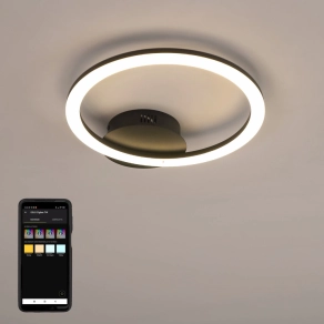  Szabályozható mennyezeti LED lámpa 12 W, hideg-melegfehér, fekete-fehér színű - Parrapos Eglo 900323