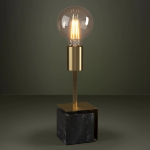   Asztali lámpa márvány hatású talapzattal, fekete, 26 cm - Carmita Eglo 390168, 1xE27 foglalattal, 220-240 V