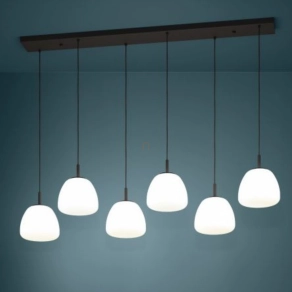   Függesztett üveg lámpa - Balmes Eglo 390203, 6xE27 foglalattal, 220-240 V