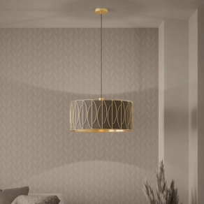   Textil függesztett lámpa dísz vázzal, 57 cm - Corojal Eglo 390206, 1xE27 foglalattal, 220-240 V