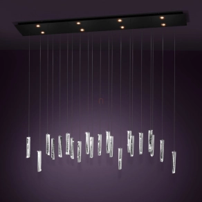  Függesztett LED lámpa buborékos üveg díszekkel - Sardenara Eglo 390211, 4000 lm, 3000 K, 8x4,2 W, 220-240 V