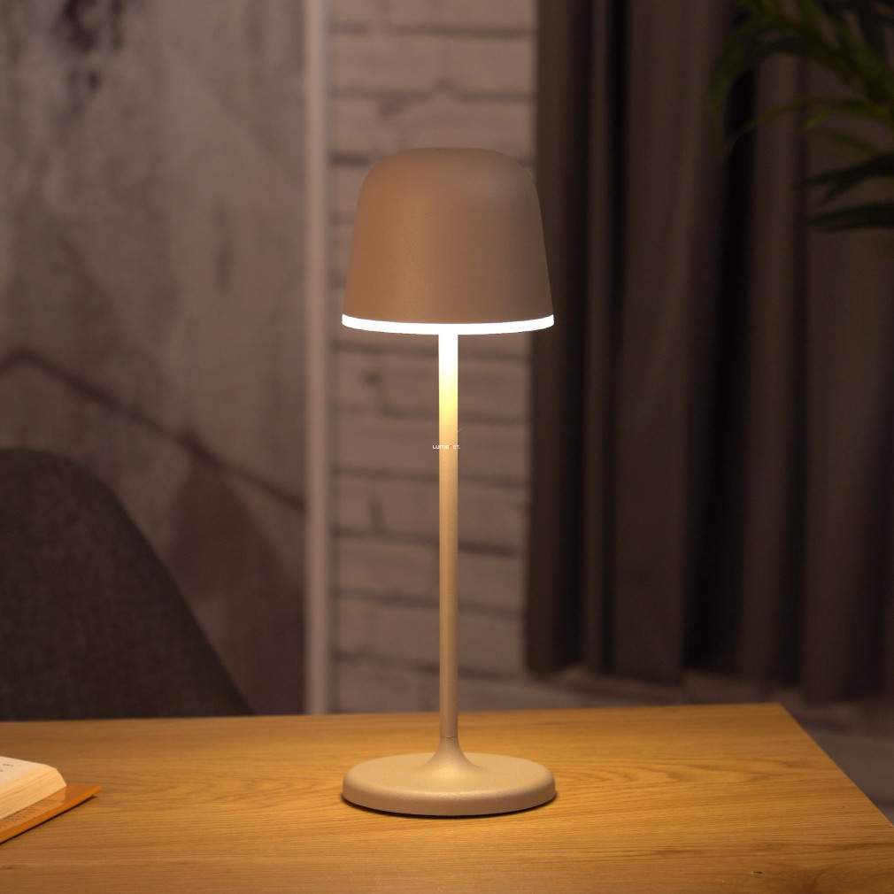 Szabályozható asztali LED lámpa érintőkapcsolóval, fehér-bézs színű 34 cm - Mannera Eglo 900461, USB, állítható fényerősség, dimmelhető, 3000 K, 200 lm, 2,2 W, 3,7 V