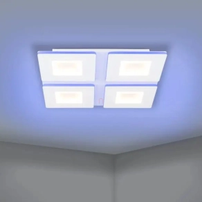   Okos mennyezeti LED lámpa - Padrogiano-Z Eglo 900481, 3800 lm, 2700-6500 K+RGB, állítható színhőmérséklet és szín, applikációval szabályozható, Bluetooth, ZIgbee, 26,2 W, 220-240 V