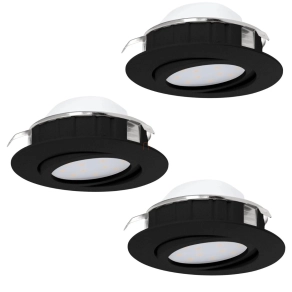   Süllyesztett LED lámpa, 3 darabos, billenthető - Pineda Eglo 900749, 360 lm, 3000 K, 3x5,5 W, 220-240 V