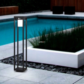   Kültéri mozgásérzékelős LED állólámpa napelemmel, 3,7 W, hidegfehér, 80 cm, fekete-fehér színű - Martano Eglo 900805