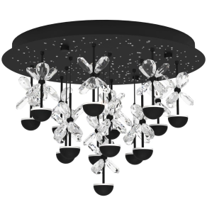   Mennyezeti LED lámpa kristály virág díszekkel, 50 cm - Pianopoli 2 Eglo 390275, 3600 lm, 3000 K, 15x1,8 W, 220-240 V