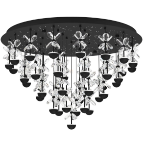   Mennyezeti LED lámpa kristály virág díszekkel, 78 cm - Pianopoli 2 Eglo 390276, 10320 lm, 3000 K, 43x1,8 W, 220-240 V