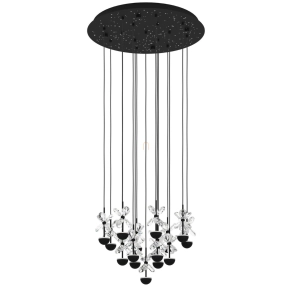   Függesztett LED lámpa kristály virág díszekkel - Pianopoli 2 Eglo 390277, 3600 lm, 3000 K, 15x1,8 W, 220-240 V