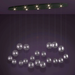   Buborék függesztett LED lámpa - Espardello Eglo 390344, 4000 lm, 3000 K, 8x4,2 W, 220-240 V, IP20