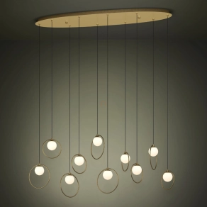   Függesztett LED lámpa - Portocolom Eglo 390347, 3500 lm, 3000 K, 10x3 W, 220-240 V