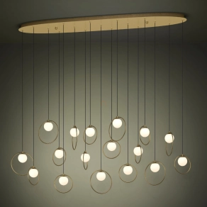   Függesztett LED lámpa - Portocolom Eglo 390348, 5950 lm, 3000 K, 17x3 W, 220-240 V