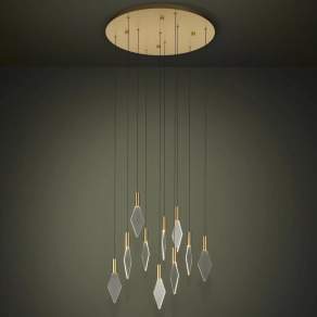   Függesztett LED lámpa rombusz díszekkel, 58 cm - Mirador Eglo 390359, 3400 lm, 3000 K, 10x3 W, 220-240 V