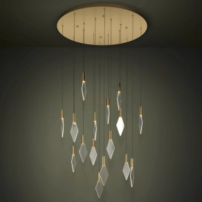   Függesztett LED lámpa rombusz díszekkel, 78 cm - Mirador Eglo 390361, 5440 lm, 3000 K, 16x3,3 W, 220-240 V