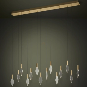   Függesztett LED lámpa rombusz díszekkel - Mirador Eglo 390362, 4760 lm, 3000 K, 14x3,3 W, 220-240 V