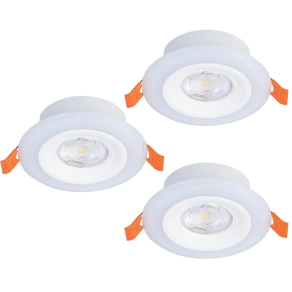   Távirányítóval szabályozható süllyesztett LED lámpa, 3 darabos - Calonge Rgb Eglo 901117, 520 lm, 2700-6500 K+RGB, állítható színhőmérséklet, 3x3,8 W, 220-240 V, IP20/IP44