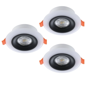   Távirányítóval szabályozható süllyesztett LED lámpa, 3 darabos - Calonge Rgb Eglo 901118, 520 lm, 2700-6500 K+RGB, állítható színhőmérséklet, 3x3,8 W, 220-240 V, IP20/IP44