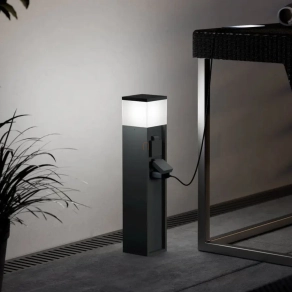   Kültéri állólámpa dugaljjal, antracit színben, 50 cm - Park 5 Eglo 901032, 1xE27 foglalattal, IP54, 220-240 V